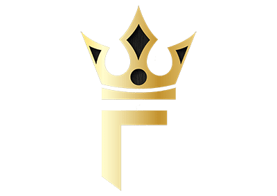 A gold crown with the number seven on it.